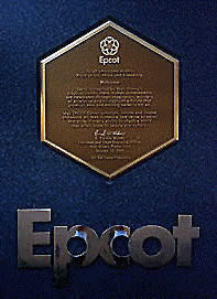 EPCOT Dedication Plaque