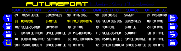 FuturePort Departures sign