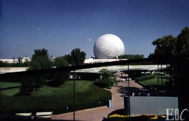 View of Future World from ride
