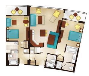 2 bedroom villa floorplan