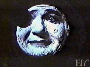 Moon with the spaceship in the eye