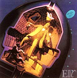 Jules Verne floating in a spaceship