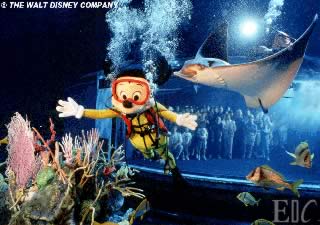 Mickey Mouse in aquarium