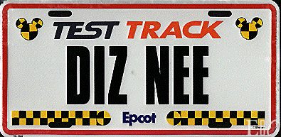Test Track License Plate