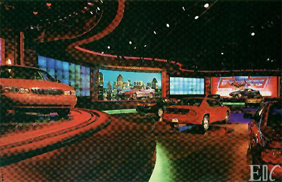 Cars and trucks on display