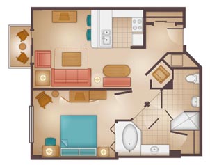 floorplan 1 bedroom villla